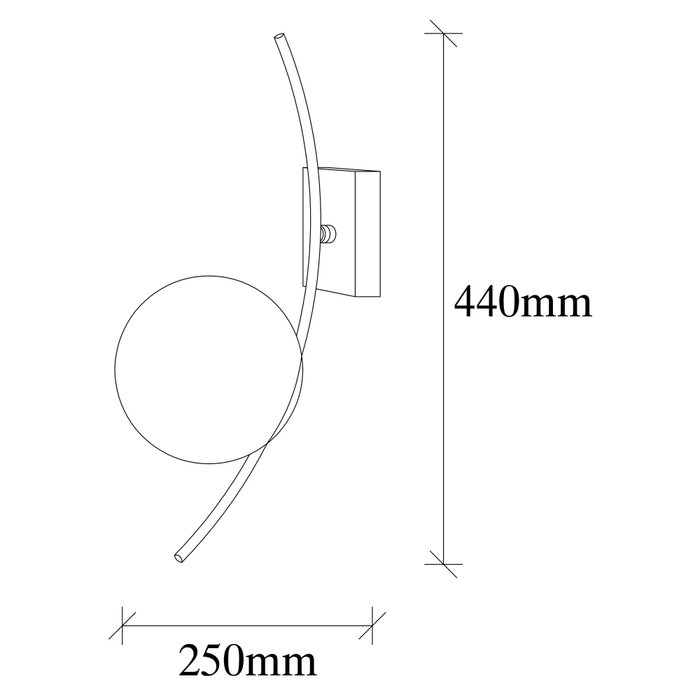 Opviq Hilal - 3821 Lámpara de pared Blanco y negro